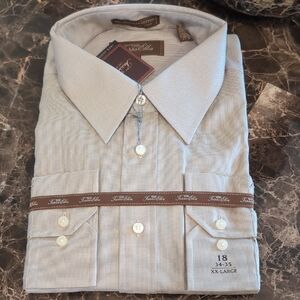 NWT - Tasso Elba 100% Egyptian Cotton Men's Dress Shirt - Cream